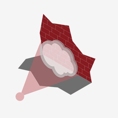 Illustration de la numérisation 3D d'un objet par un faisceau de scanner